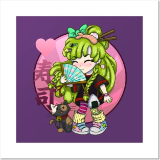 Kawaii wasabi girl Posters and Art